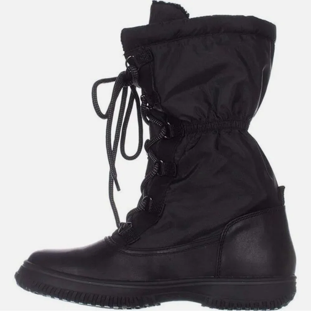 NWOB Coach Sage Lace Up Winter Snow Boots Black - Picture 2 of 5
